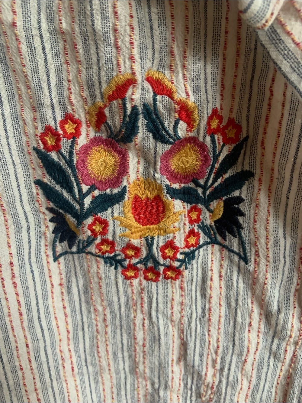 Anthro Embroidered Button Up - Picture 4 of 4